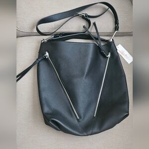 Kate & Alex Black Shoulder Tote Bag Messenger Hobo